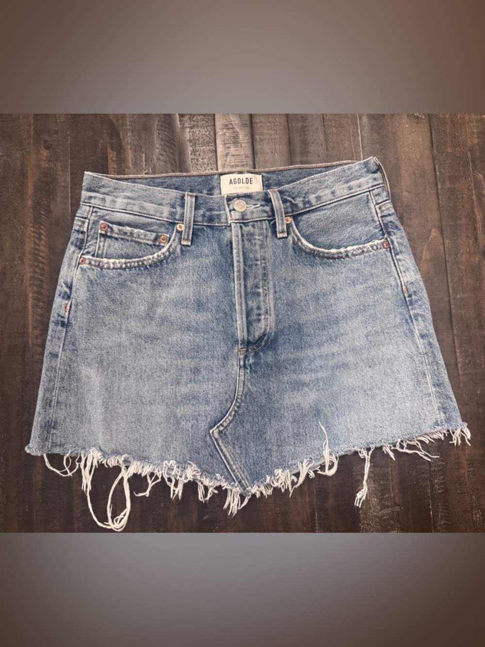 Agolde Parker denim mini skirt Size 25